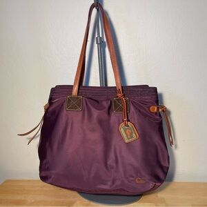 Dooney & Bourke Victoria Nylon Tote Bag with Leather details